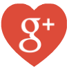 google + plus heart shaped free social media icon