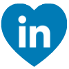 linkedin  heart shaped free social media icon