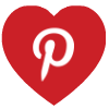 pinterest heart shaped free social media icon
