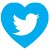 twitter heart shaped free social media icon