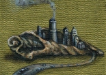 Surreal shell city painting